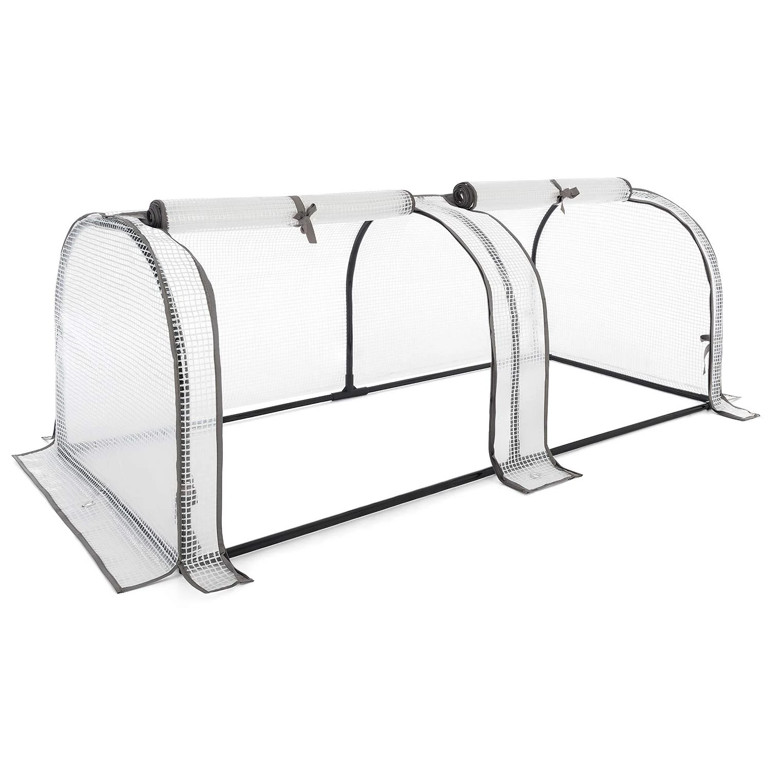 Christow Small Grow Tunnel Cloche Garden Polytunnel Greenhouse With Reinforced Cover (choose 1.3m, 1.95m, or 2.6m long)