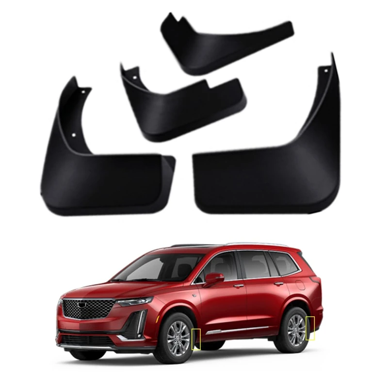 Mud Flaps Kit for 2024 Cadillac XT6 2019-2023 Mud Splash Guard Front and Rear 4-PC Set by TOPGRIL