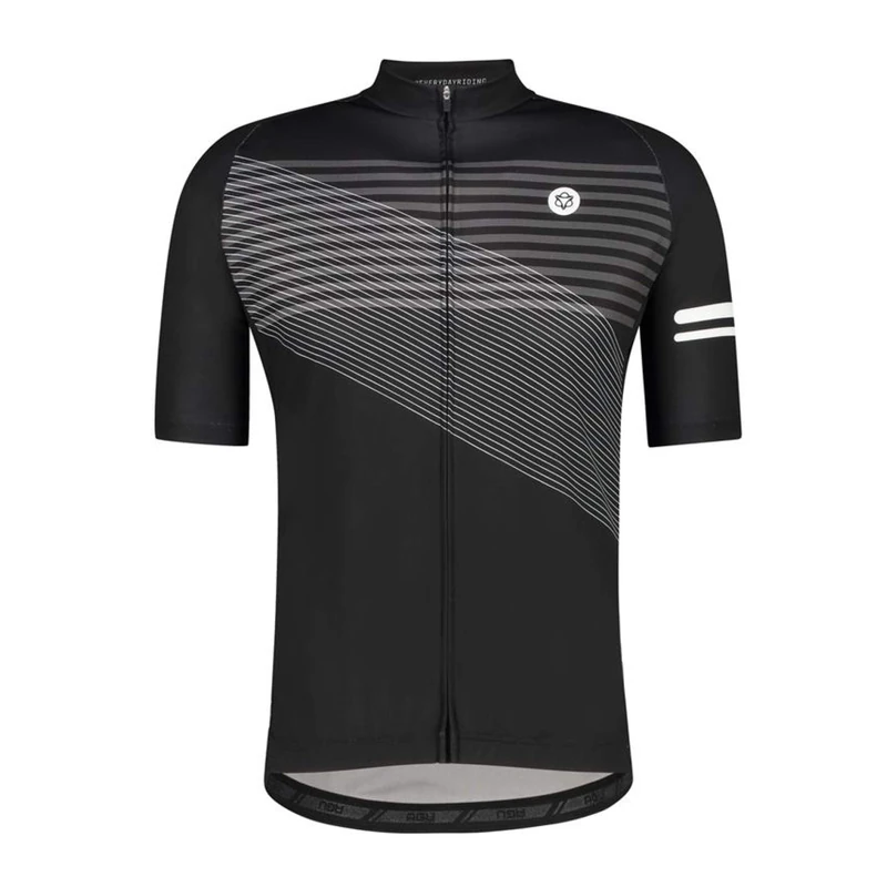 AGU Striped Sport Jersey Man Black - Short Sleeves