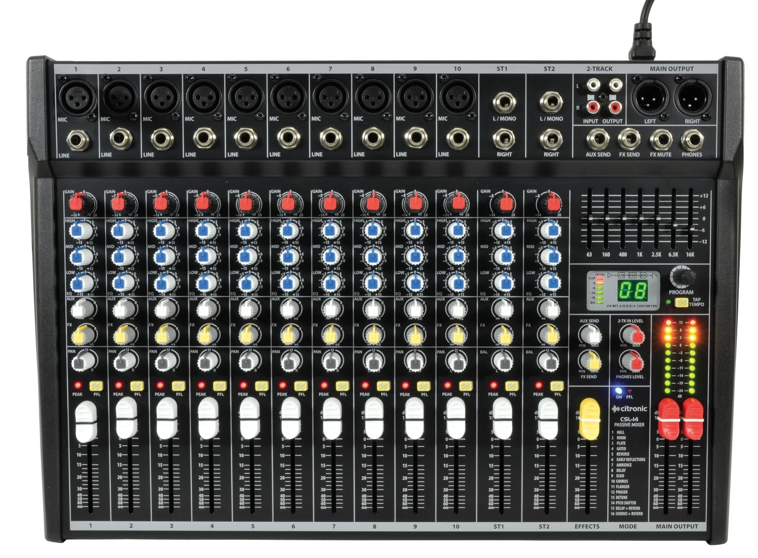 Citronic CSL-14 Mixing Console 14 input CSL Series Compact Mixing Consoles with DSP Mixer