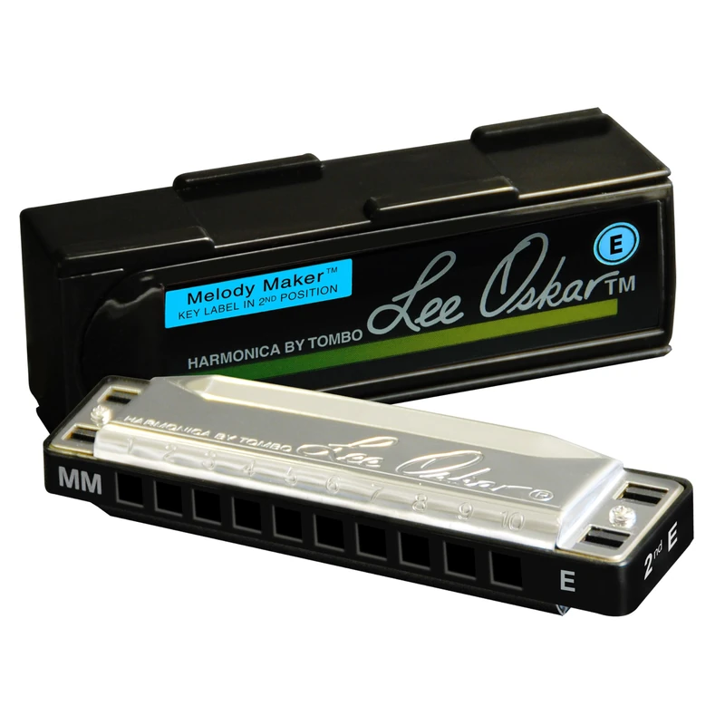 Lee Oskar Harmonica Melody Maker Eb Major for Rhythm and Blues, Country, Afro, Clave, Reggae, Jazz Standards - 10-Hole Diatonic - Brass Reed Plates - Stainless Steel Cover Plates - incl. Plastic Case