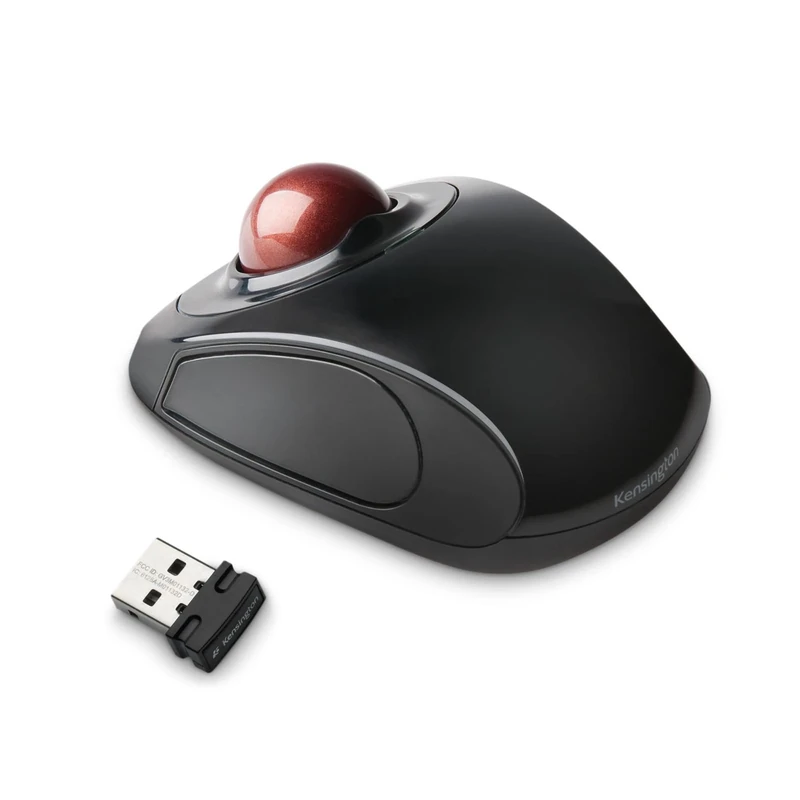 Kensington Trackball Mouse - Orbit Mobile Wireless Mobile Ergonomic TrackBall Mouse with Touch Scrolling, Ambidextrous Design and Optical Tracking - Certified to Work with Chromebook (K77600WW)