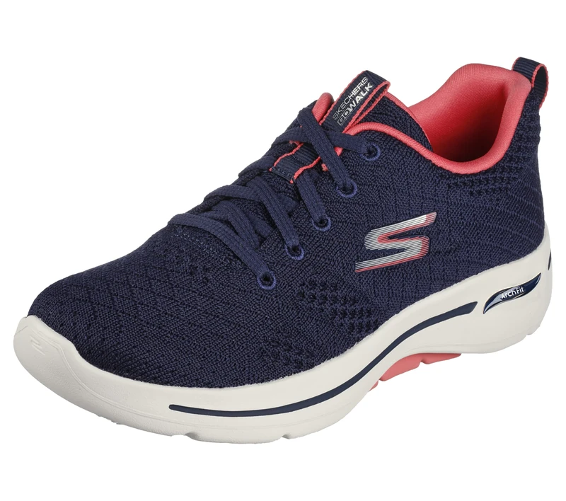 Skechers Women's Go Walk Arch Fit Unify Sneaker, Blue, Navy Coral*5 UK