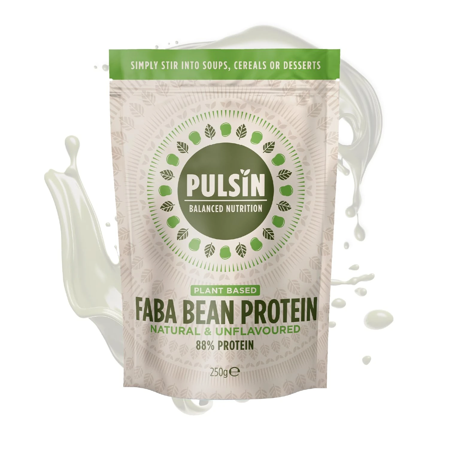 Pulsin - Natural Unflavoured Vegan Faba Bean Protein Powder - 250g - 8.8g Protein, 0.2g Carbs, 42 Kcal Per Serving - Gluten Free, Plant Based, Palm Oil Free & Dairy Free Protein