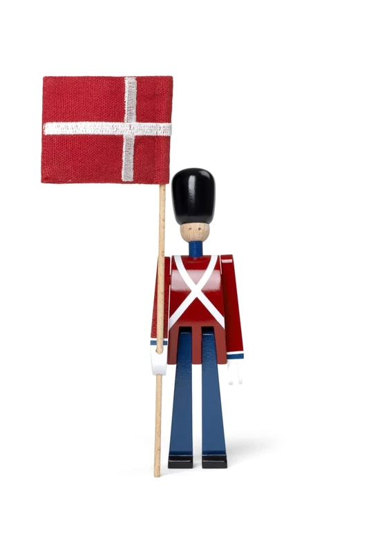 Kay Bojesen Flag Carrier Mini Figures 18.5 cm Wooden Figures Original Design Red