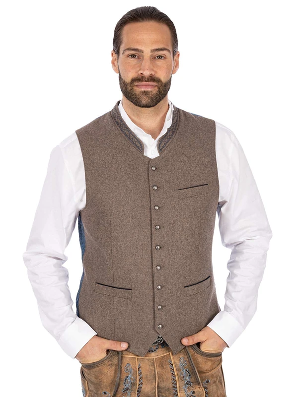 Stockerpoint Men's Weste Lucio Business Suit Vest, Nut-Blue, 50