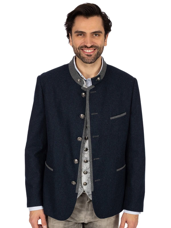 Stockerpoint Quintus Men's Blue Stone Suit Jacket - Size 46