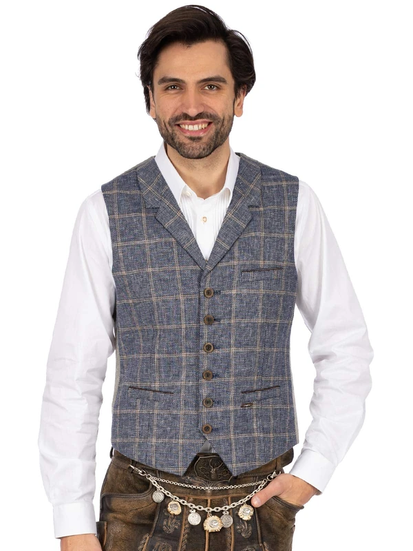 Stockerpoint Men's Weste Harold Business Suit Vest, Blue, 48