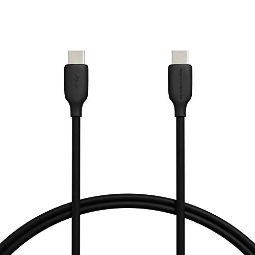 Amazon Basics USB-C 2.0 to USB-C Cable (USB-IF Certified) - 0.9 m, Black