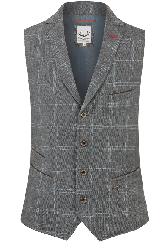 Stockerpoint Men's Weste Kingston Business Suit Vest, Gray, 50