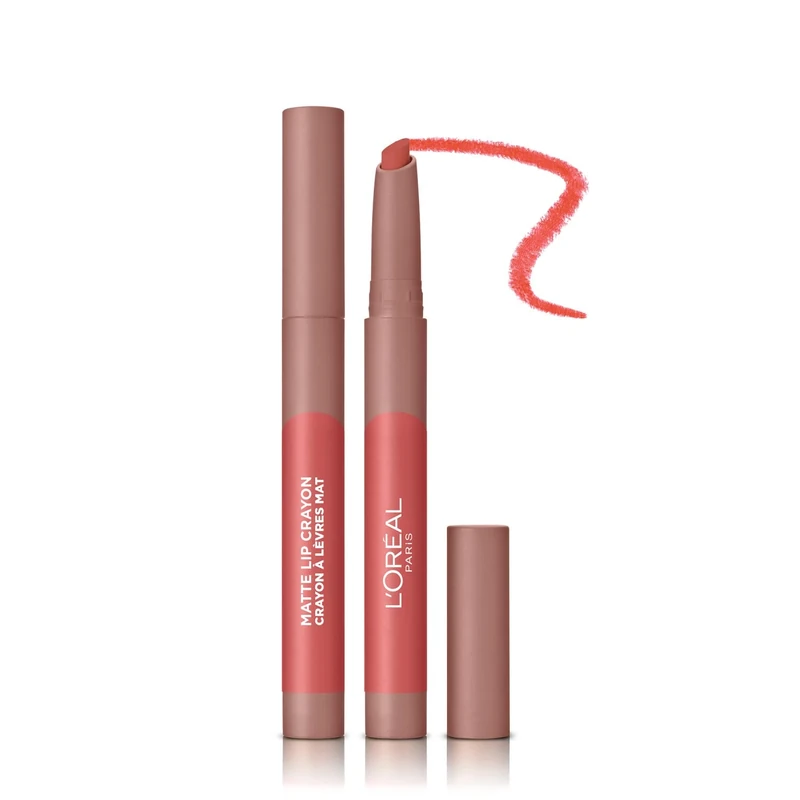 L'Oreal Paris Infallible Very Matte Lip Crayon Lipstick, Smudge Proof, Nude Lipstick, 105 Sweet and Salt, 1 kg