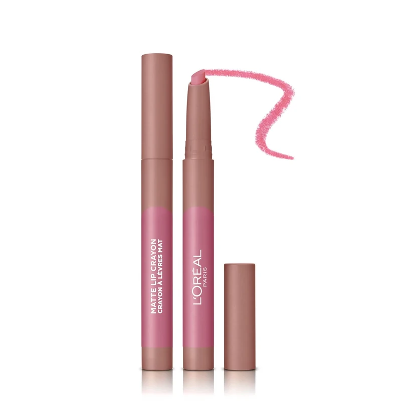 L'Oreal Paris Infallible Very Matte Lip Crayon Lipstick, Smudge Proof, Nude Lipstick, 102 Caramel Blondie, 1 kg