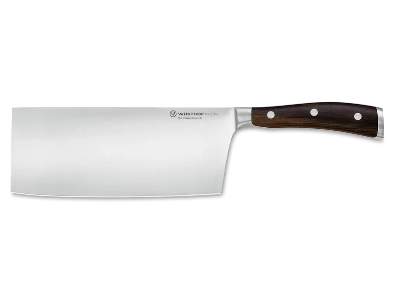 Wüsthof Ikon 7 Inch Asian Chef's Knife, Black, Silver
