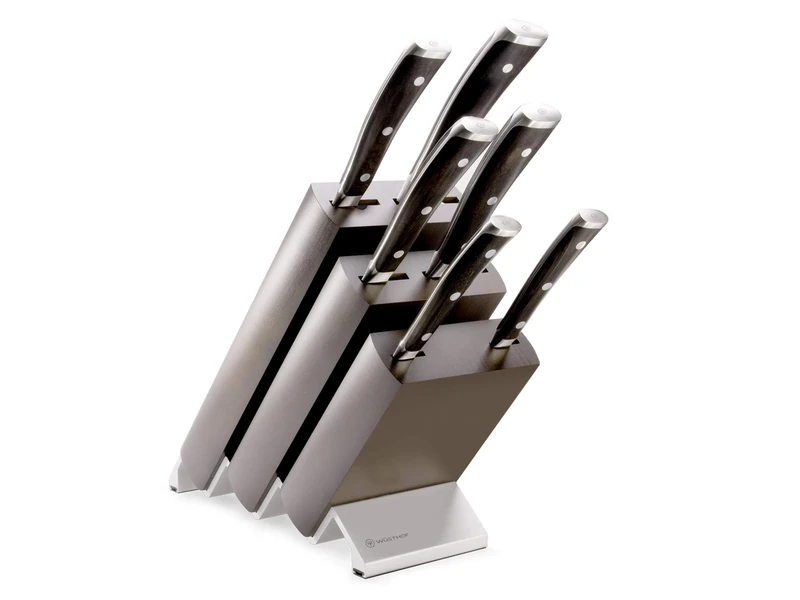 Wüsthof Ikon 6-Piece Knife Block Set, Black