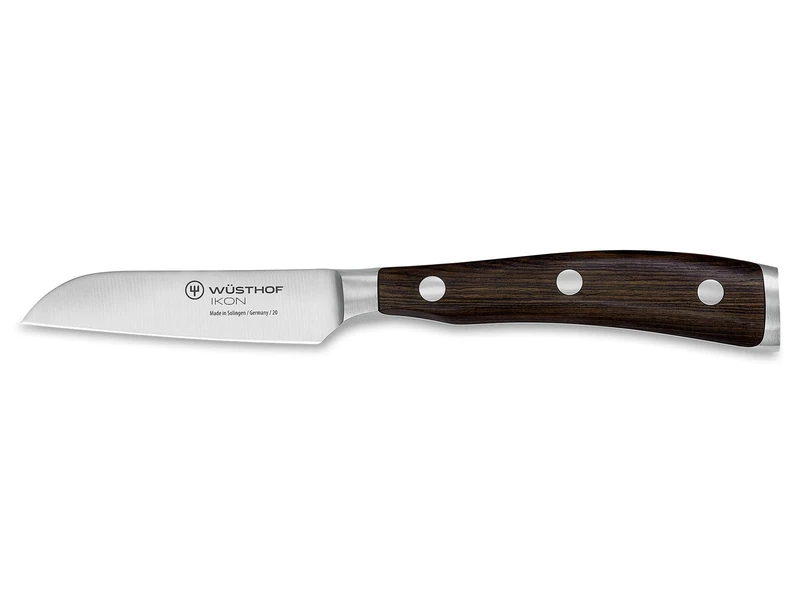 Wüsthof Ikon 3 Inch Flat Cut Paring Knife, Black