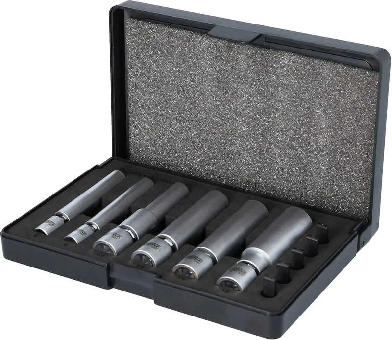 KS Tools 500.7325 Special Glow and Spark Plug Socket Set with Joint 1/4 and 3/8 Inch 11-Piece