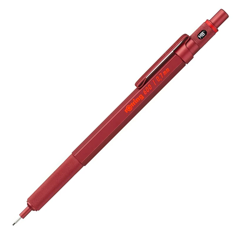 rOtring 600 Mechanical Pencil - 0.7 mm Red All-Metal Body
