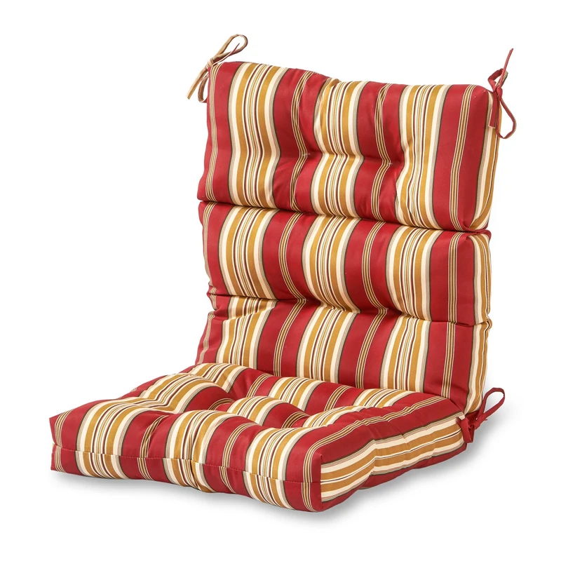Greendale Home Fashions Tuscan Stripe 44'' x 22'' Outdoor Seat/Back Chair Cushion, Set of 1