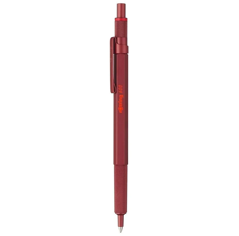 rOtring 600 Ballpoint Pen | Medium Point | Black Ink | Red Barrel | Refillable