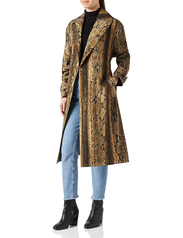 Just Cavalli Women's Raincoat, 129S Natural Variant, 38