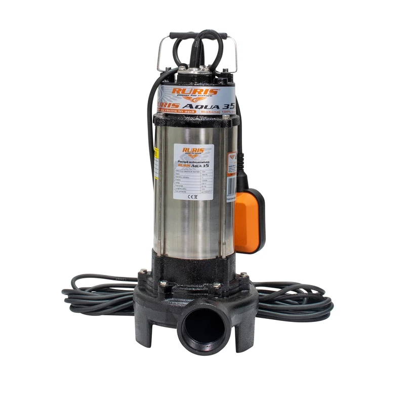 RURIS POWER FOR NATURE Submersible Pump 1300W with Float Flow 18m3/h Discharge 12 m stator Copper Ruris Aqua 35