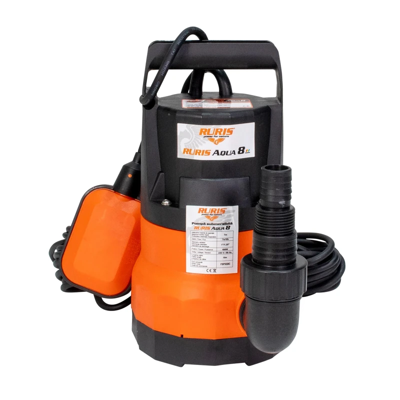 RURIS-FSPXX8C- Vacuum Pump 400 W with Float Flow 7 m3/h – Discharge 7 m – Clear Waters – Aqua 8