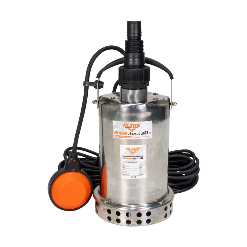 Ruris QDS550D Submersible Pump Aqua 30 Clear Water 550 W with Float Flow 8.5 m3/h Discharge 7.5 m Ruris Copper