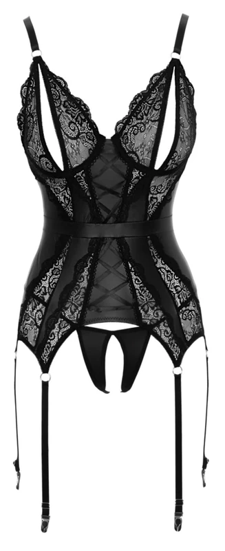 Cottelli Lingerie Suspender Shirt-26326321031 Black M