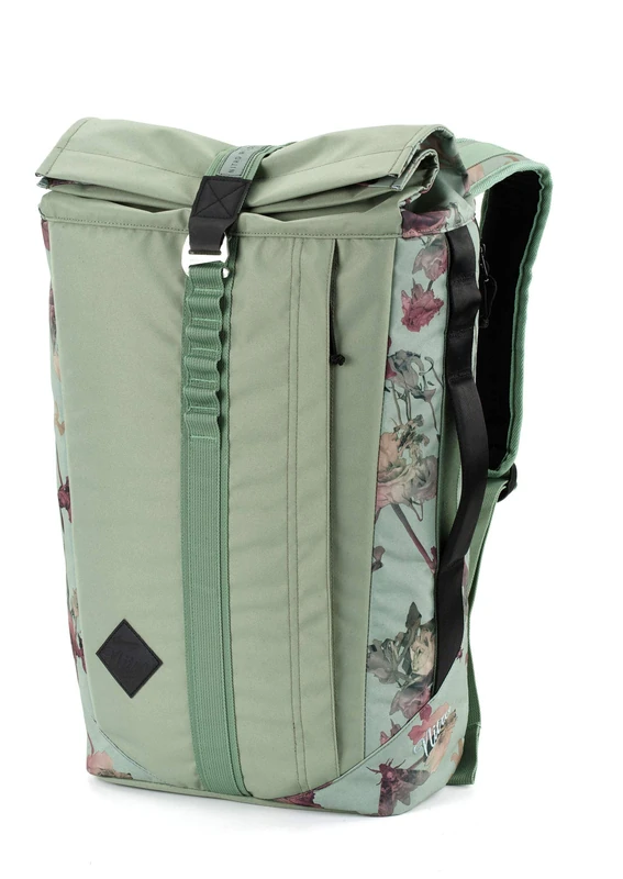 Scrambler, Businessrucksack mit Roll-Top und gepolstertem 15“ Wide Laptopfach, Urban Mobility Rucksack, Kurierrucksack, Alltagsrucksack, Dead Flower, 28L +