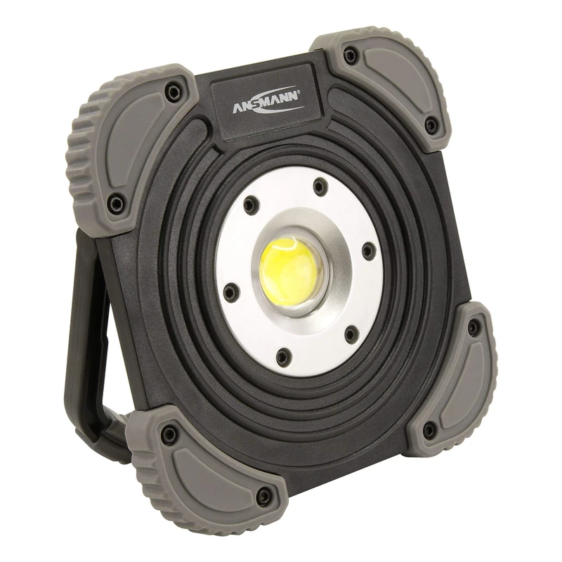 ANSMANN LED Construction Spotlight with Battery 2000 Lumen & 20 W Rechargeable Work Light Flexible & Dimmable IP64 Robust LED Spotlight for Construction Site, Workshop & Garage - LED Work Light Work