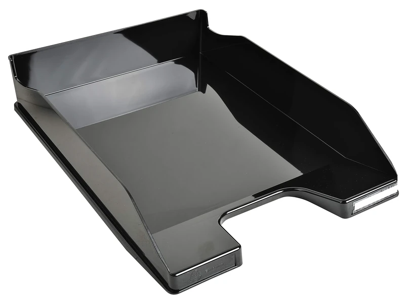 Exacompta - Ref. 113214D - set of 6 COMBO MIDI letter trays - dimensions 34.6 x 25.5x 6.5 cm - for documents in A4 + format - glossy black color