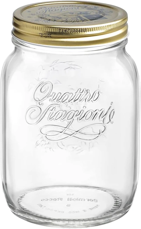 Bormioli Rocco BOR1298 4-Season Pot 3 litres with caps, Glass, Multicolour