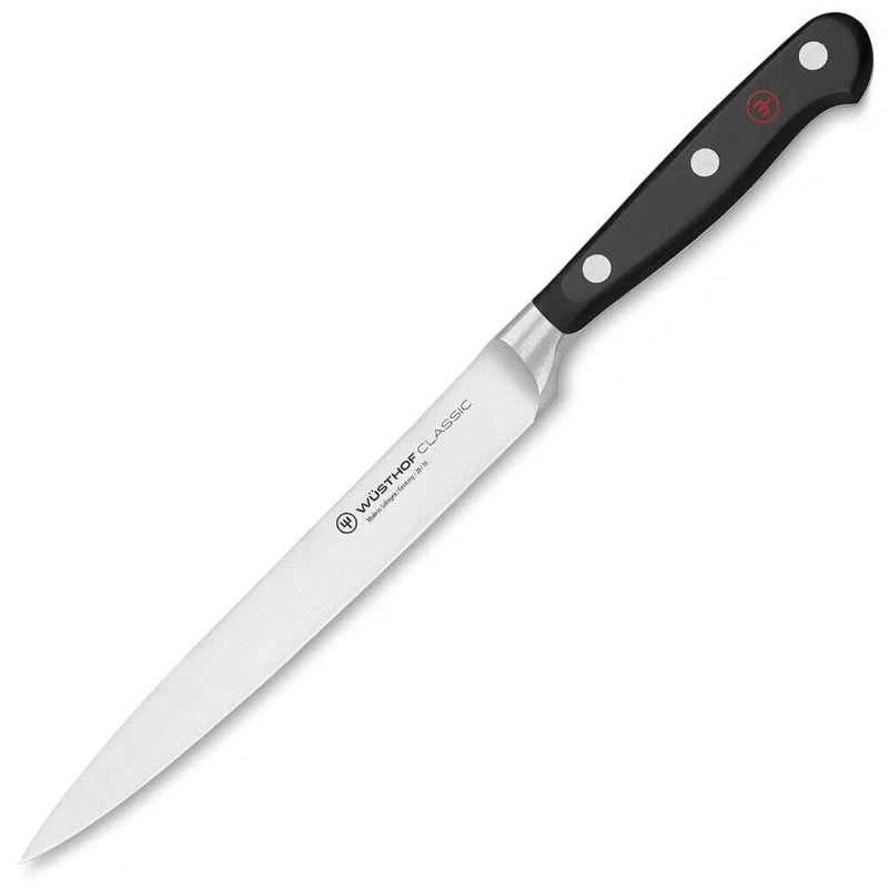 Wüsthof Classic 6 Inch Flexible Fillet Knife, Black/Silver