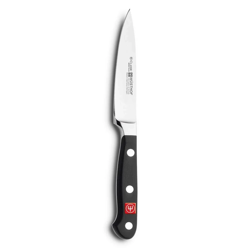 Wüsthof Classic 4 Inch Paring Knife, Black, Silver
