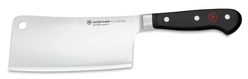 Wüsthof Classic 6 Inch Cleaver, Black, Silver, 16 cm
