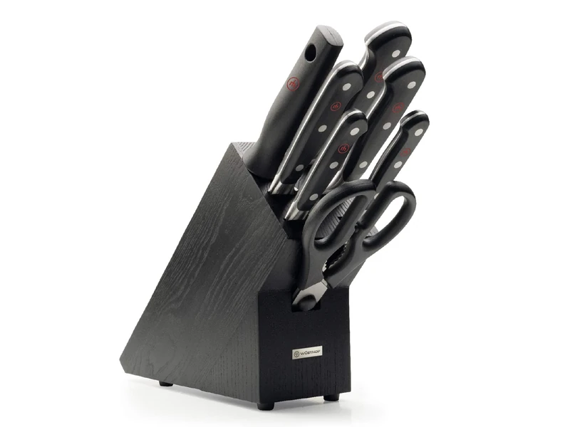 Wüsthof Classic 7-Piece Knife Block Set, Black, 26 x 9 x 21 cm