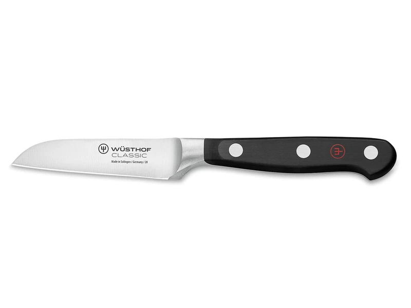 Wüsthof Classic 3 Inch Flat Cut Paring Knife, Black, Stainless Steel