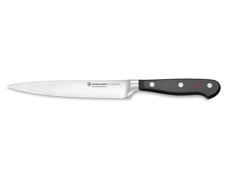 Wüsthof Classic 6 Inch Flexible Fillet Knife, Black