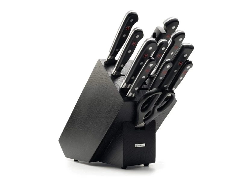 Wüsthof Classic 12-Piece Knife Block Set, Black