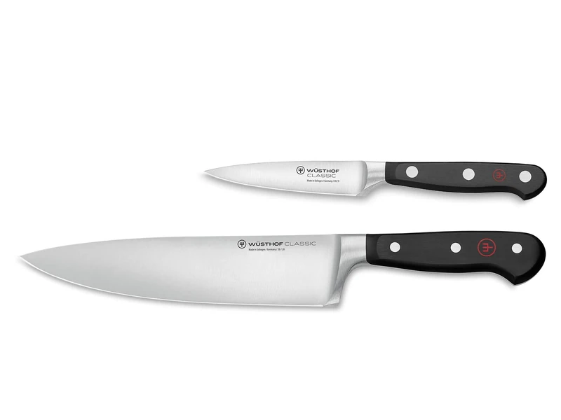 Wüsthof Classic 2-Piece Chef's Knife Set, Black, Silver, 20.32 cm