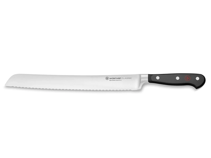 Wüsthof Classic 10 Inch Serrated Bread Knife, Black, 25.40 cm
