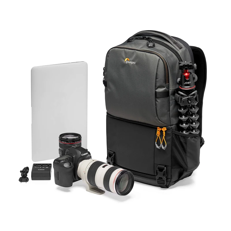 Lowepro LP37332-PWW Photograhic Camera Backpack, Fastpack 250 AW III Mirrorless DSLR Camera Backpack with QuickDoor Access and 13 Inch Laptop Compartment DSLR Accessories, 300D Ripstop, Grey