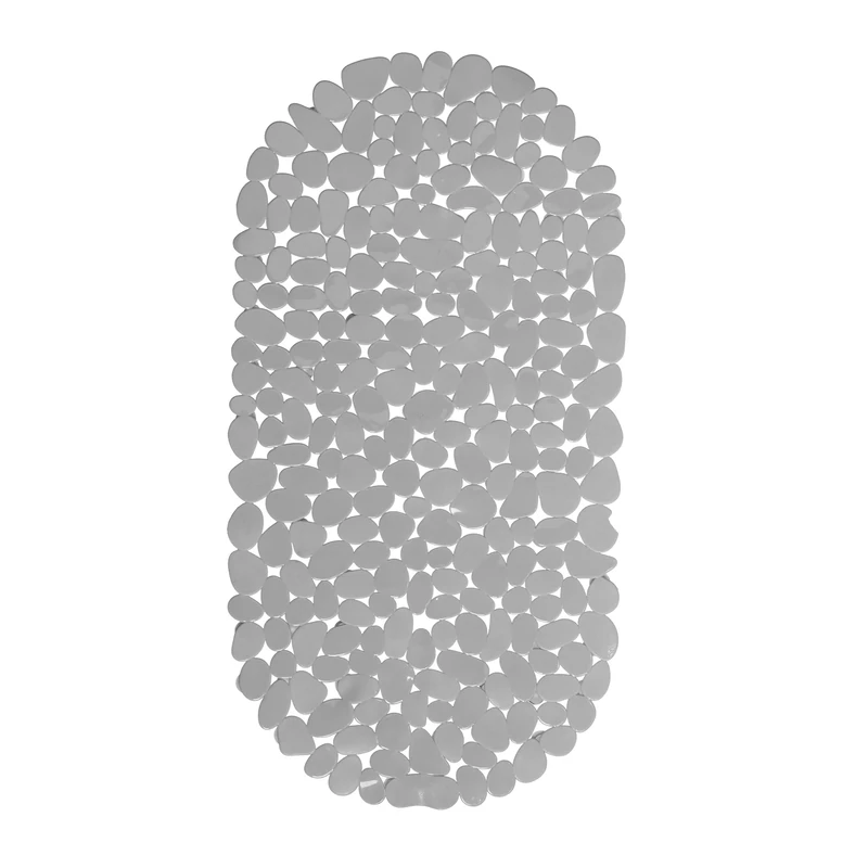 Relaxdays Anti-Slip Bath Mat, Stone-Look, Non-Slippery Suction Cups, Washable, W x D: 36 x 68 cm, Pack of 1