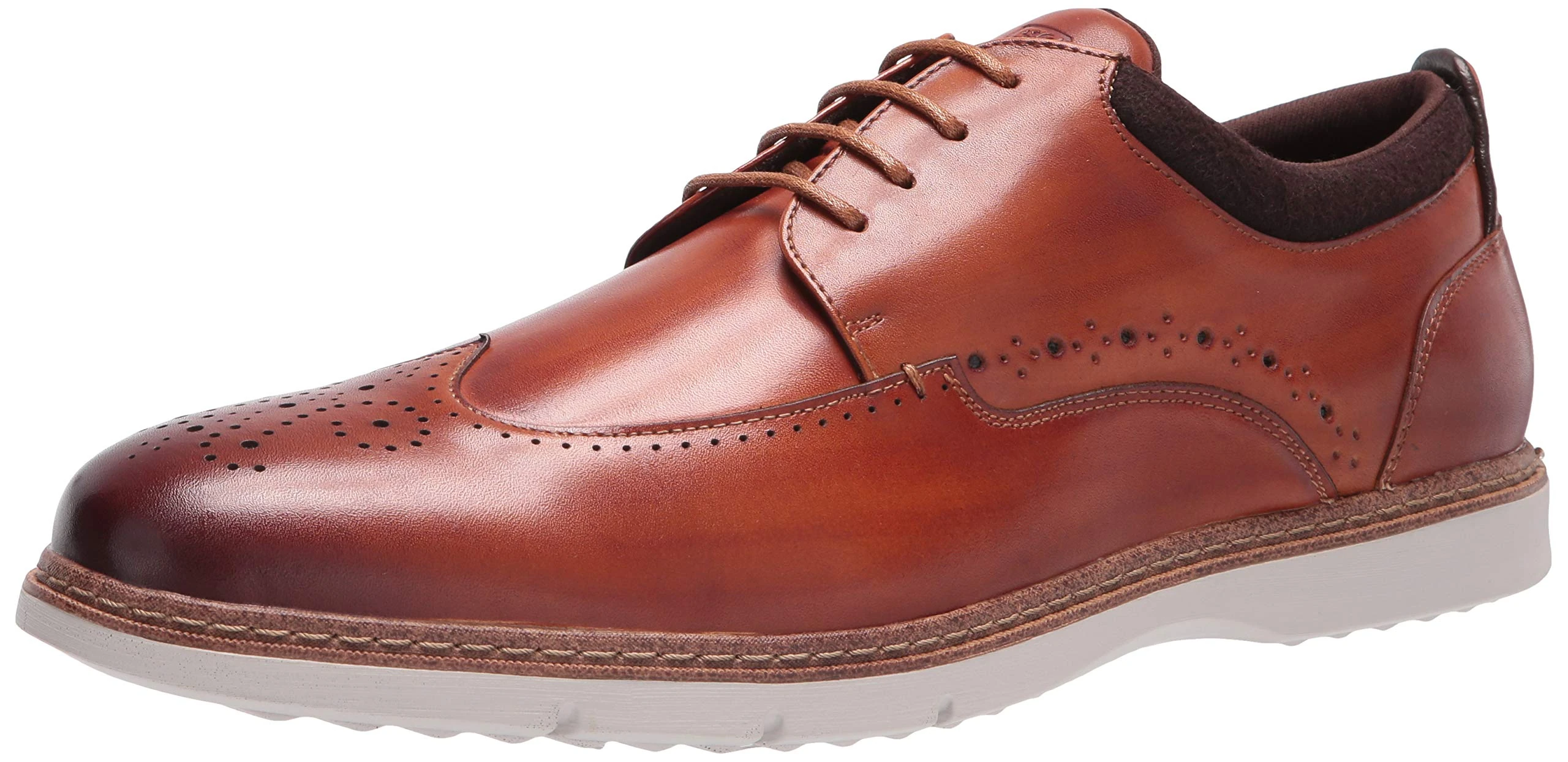 STACY ADAMS Mens Synergy Wingtip Lace Up Oxford Size: 11.5 Cognac
