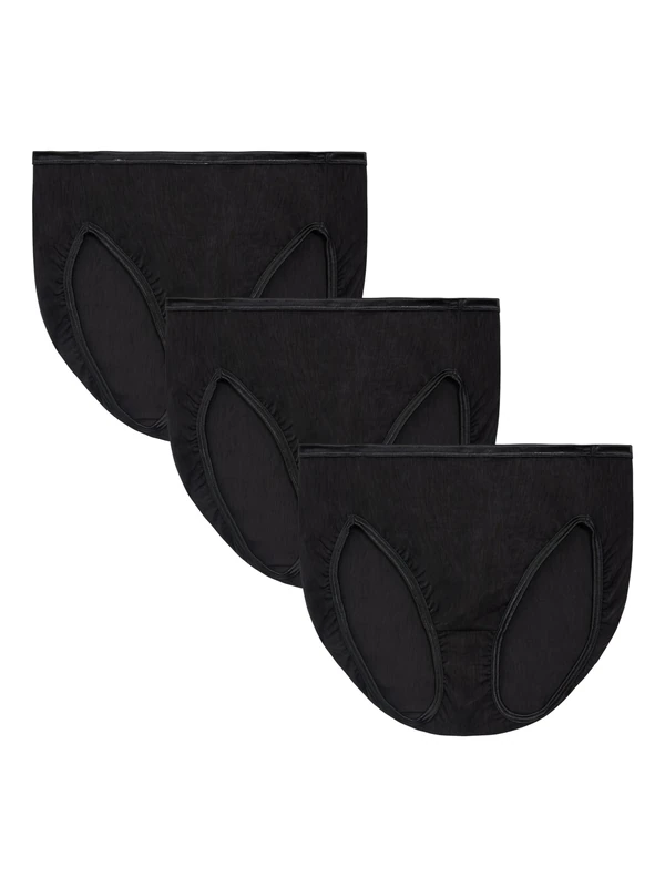 Vanity Fair Women's Illumination Hi Cut Panty 13108 Briefs, Black Multi, 12
