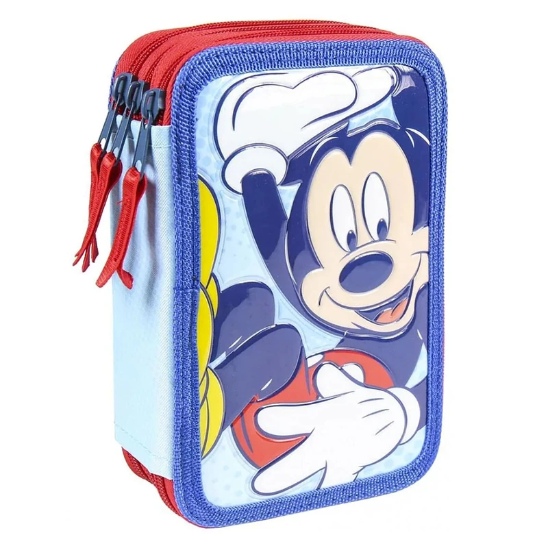 Cerdá Unisex Kids Plumier Triple Giotto Premium Pvc Mickey Triple Giotto Premium Pvc Mickey Pencil Case Not Applicable, Multi, 12.5 Xx 19.5 Xx 6.5 cm - Image 1