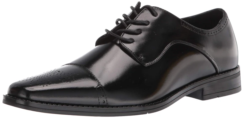 Stacy Adams Men's Kenway Cap Toe Oxford, Black, 13