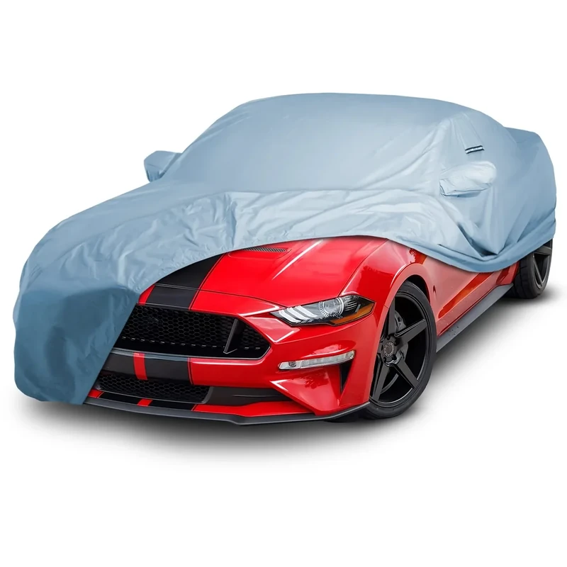 iCarCover Fits. [Ford Mustang Convertible] Full Car Cover Waterproof All Weather Weatherproof UV Sun Snow Dust Storm Resistant Exterior Outdoor Custom Protection with Straps (Year Fits 2005-2014)
