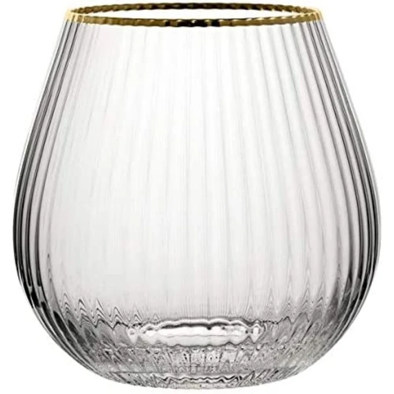 Utopia, Hayworth Stemless Gin Glasses Gold Rim 22oz / 650ml, Pack of 6
