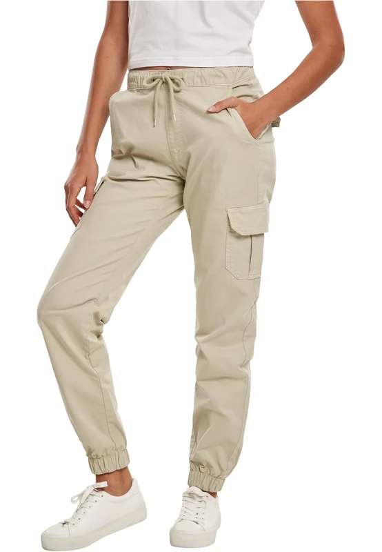 Urban Classics Women's high Waist Cargo Jogging Bottoms Pants, betonfarben, XXXL